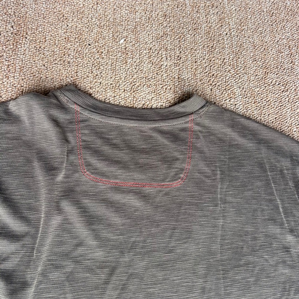 Tommy Bahama Mens XL Gray Textured Long Sleeve Crewneck Contrast Stitch Shirt - Picture 3 of 10